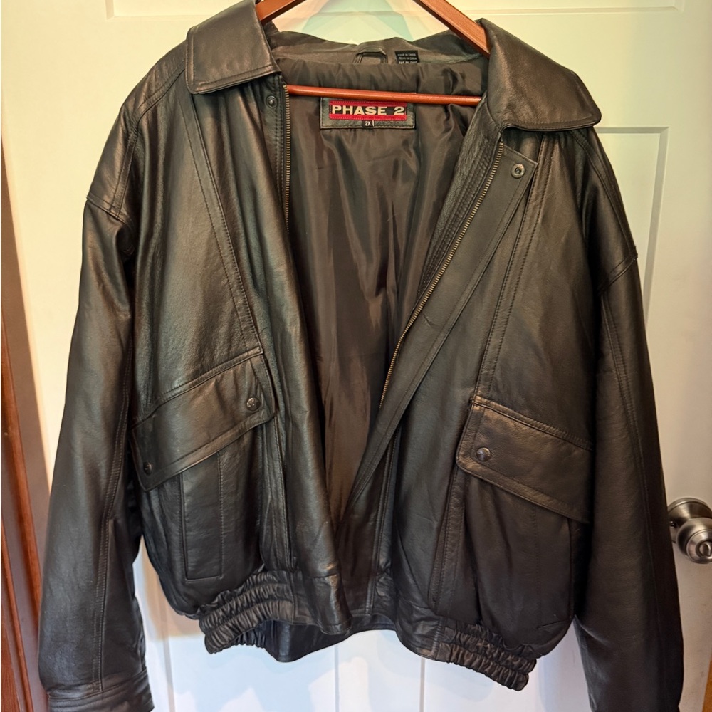Men's Black Leather Jacket